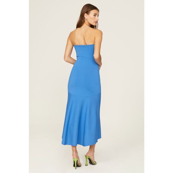 A.L.C. Dean Blue Strapless Knit A-Line Midi Dress Size Small - Picture 3 of 16